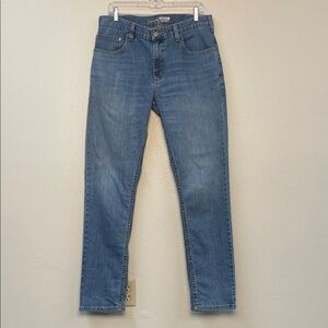 Carhartt Blue Denim Jeans Men’s 34x34 Rugged Flex Relaxed Fit Low Rise 5-Pocket